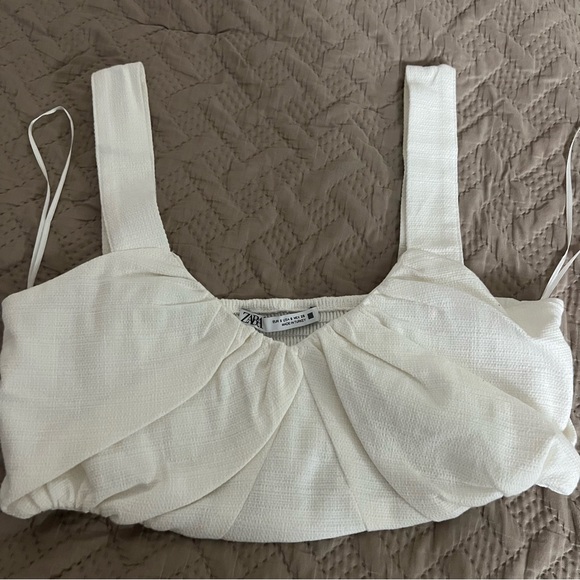 Zara Ruched Crop Top - Picture 2 of 3
